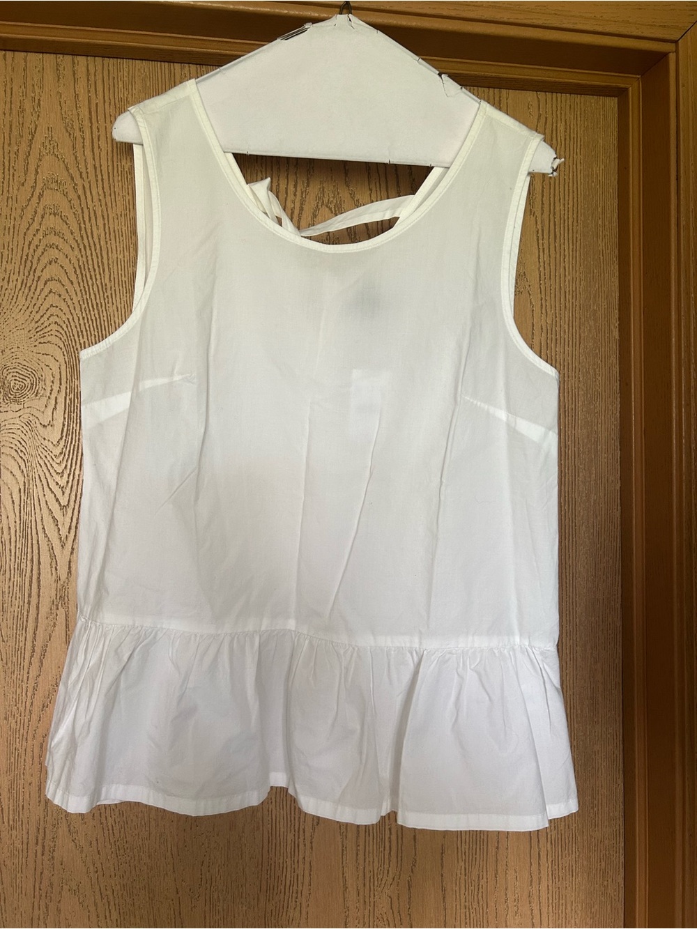 J. Crew White Sleeveless Peplum Tank Top